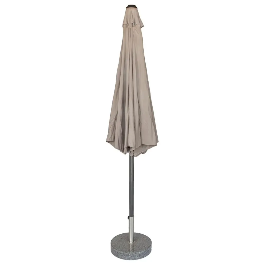 Kopu® ronde stokparasol 300 cm Calma met hoes en voet - Taupe