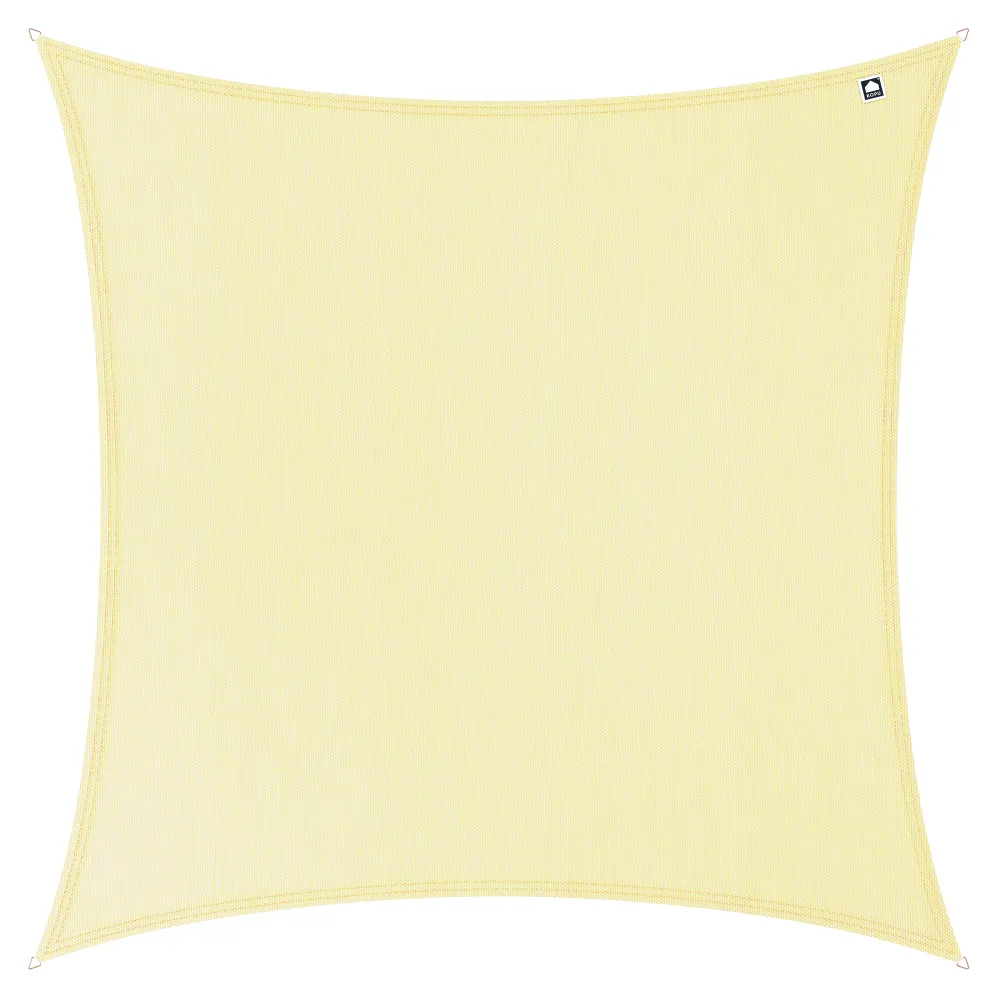 Kopu® Schaduwdoek 5x5m Vierkant Waterdicht 230 gram Zonnedoek - Creme