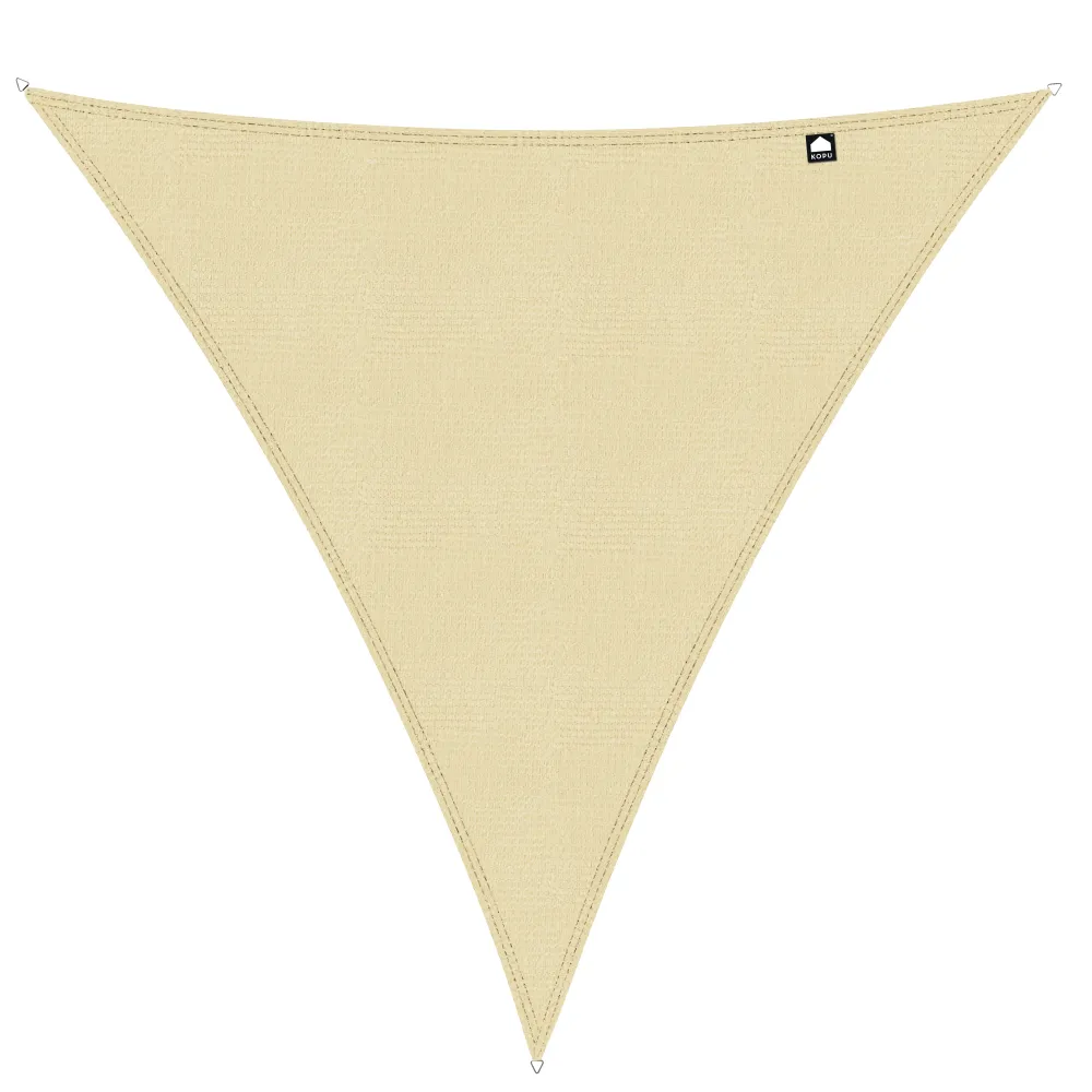 Kopu® Schaduwdoek Driehoek 3,6 m - 280 grams Waterdoorlatend - Creme