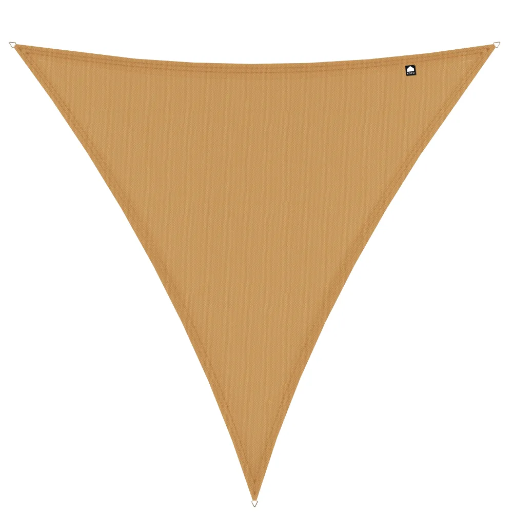 Kopu® Schaduwdoek Driehoek 3x3x3 mtr Waterdicht 230 grams - Zand