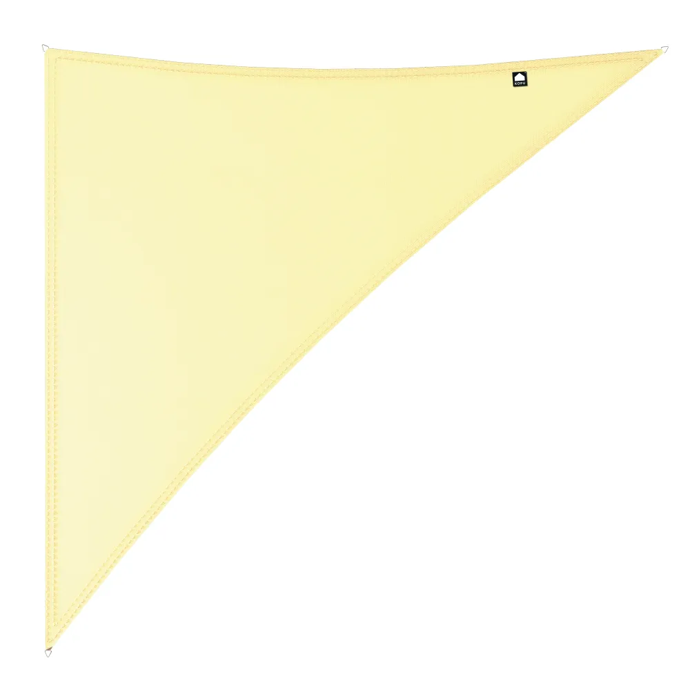 Kopu® Schaduwdoek Driehoek 5x5x7,1 mtr 230 grams Waterdicht - Creme