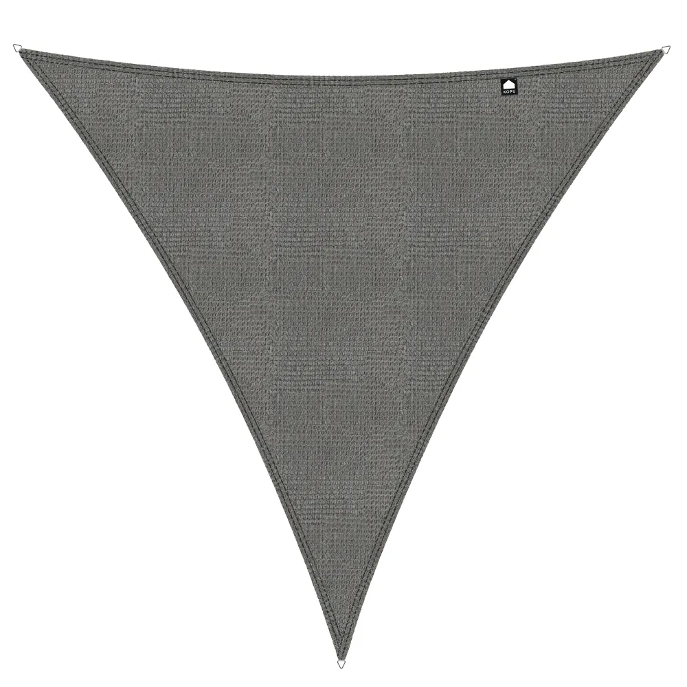 Kopu® Schaduwdoek Driehoek 3 mtr - 280 grams Waterdoorlatend - Grijs