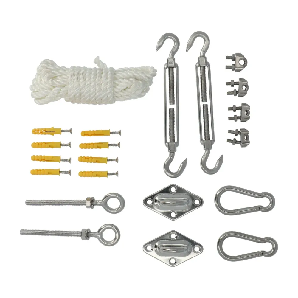 Kopu® schaduwdoek montageset Nylon koord RVS