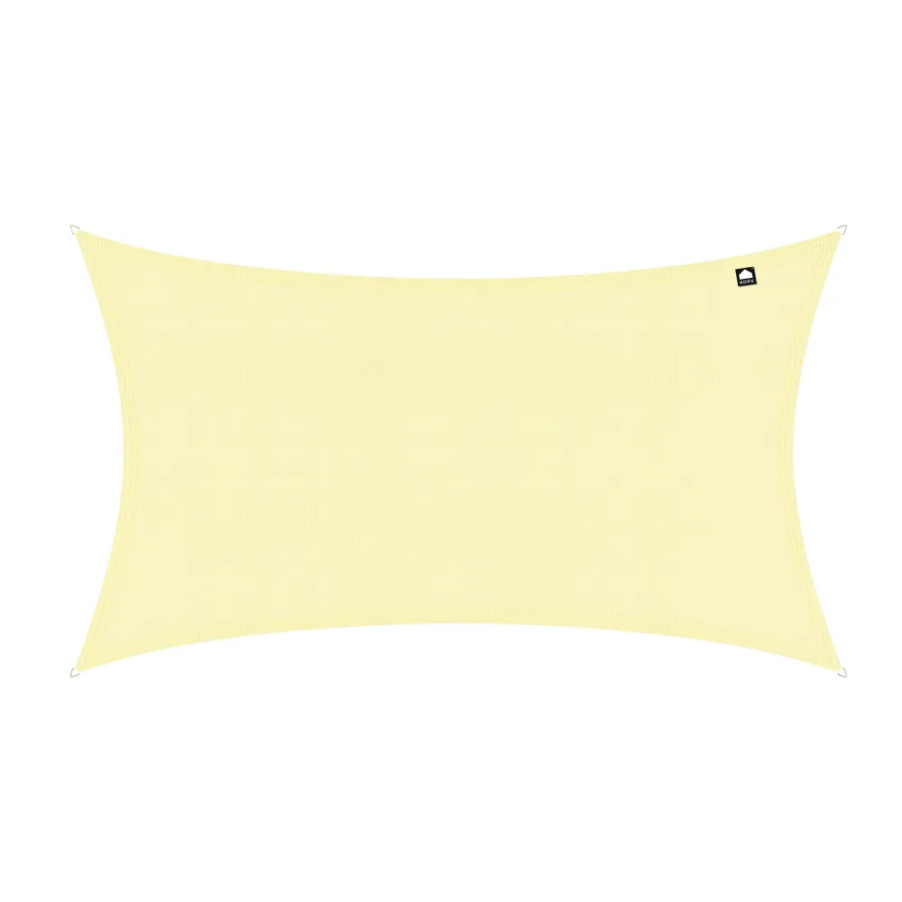 Kopu® Schaduwdoek Rechthoek 2x4 m Waterdicht - Zonnedoek - Creme