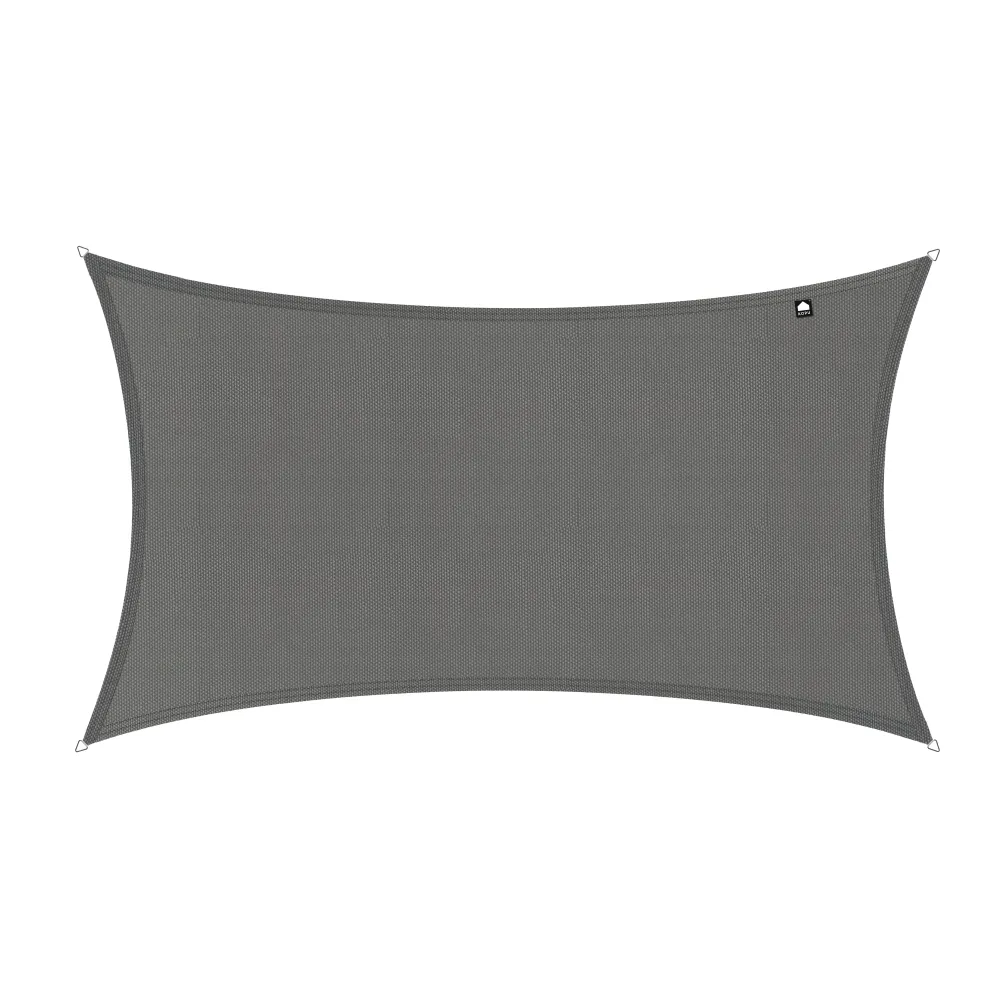 Kopu® Schaduwdoek Rechthoek 3x5 m Waterdicht - Zonnedoek - Grijs