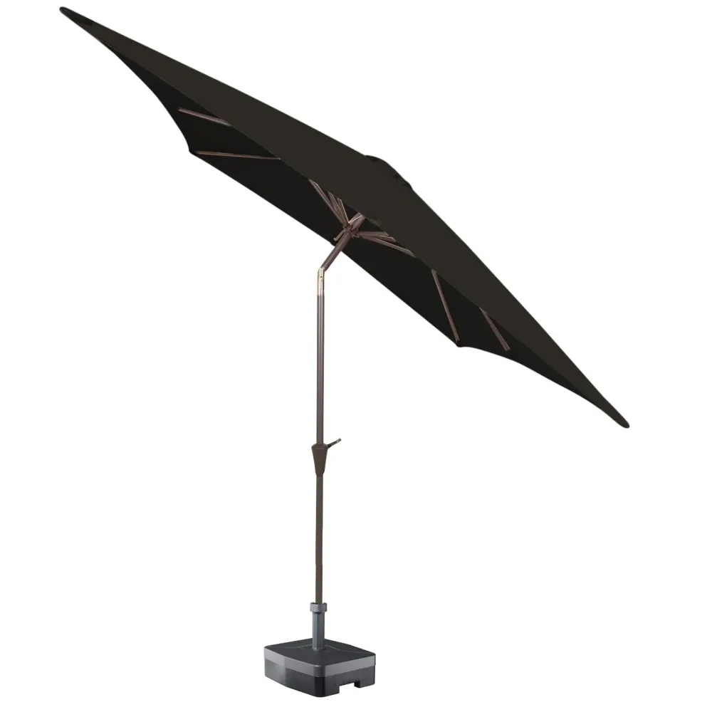 Kopu® Vierkante Parasol Altea 230 cm – Katrol - Zwart