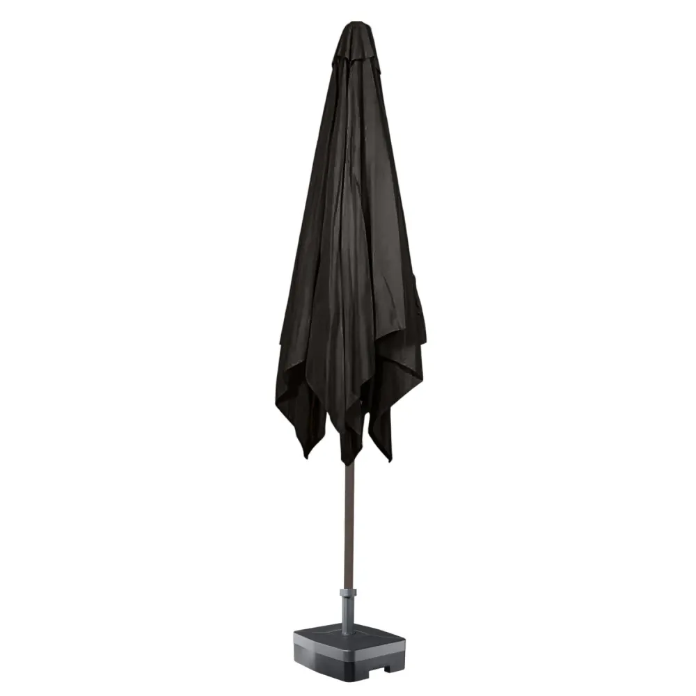 Kopu® Vierkante Parasol Altea 230 cm – Katrol - Zwart