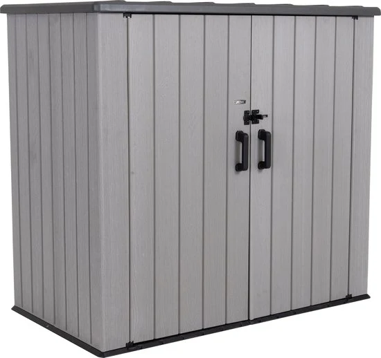 Lifetime® LG60331 Kunststof Opbergkast tuin 111x192x176 cm - Grijs