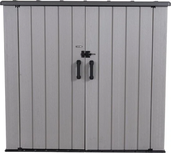 Lifetime® LG60331 Kunststof Opbergkast tuin 111x192x176 cm - Grijs