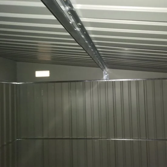 Metalen Tuinschuur met Schuin Dak - Dubbele Vergrendelbare Deuren - 2,8 x 3,45 x 2,01m - Grijs