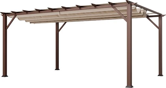 Paragon Outdoor Aluminium Paviljoen Florence 1116 - 350x505x236 cm Donkerbruin