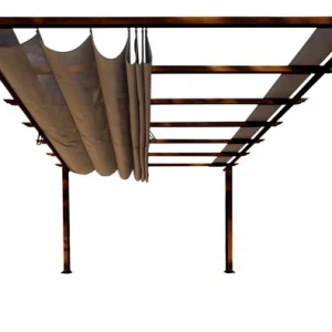 Paragon Outdoor - Aluminium Pergola - 350x350x235 cm - Houtlook Donkerbruin