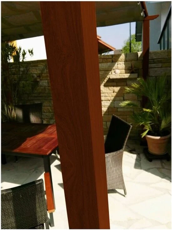 Paragon Outdoor - Aluminium Pergola - 350x350x235 cm - Houtlook Donkerbruin