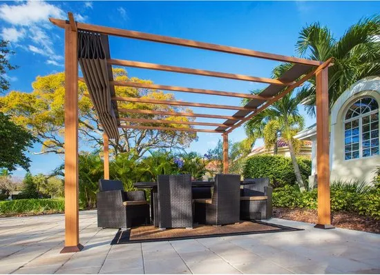 Paragon Outdoor - Aluminium Pergola - 350x350x235 cm - Houtlook