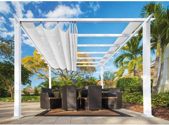 Paragon Outdoor Florida - Aluminium Pergola ST02002 - 350x350 cm - Wit