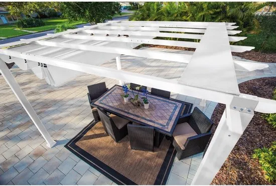Paragon Outdoor Florida - Aluminium Pergola ST02002 - 350x350 cm - Wit