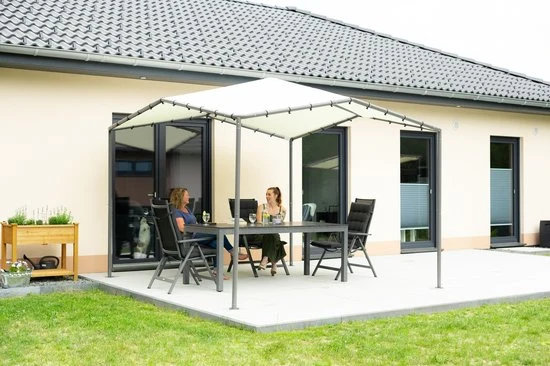 ShelterLogic® Paviljoen Pacifia Pergola - Partytent - 317x317 cm - Grijs