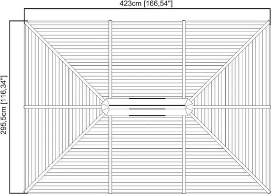Sojag Aluminium paviljoen Ventura 1014 - 296x423x261 cm