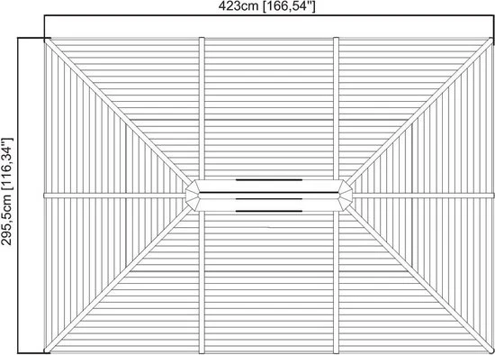 Sojag Aluminium paviljoen Ventura 1014 - 296x423x261 cm