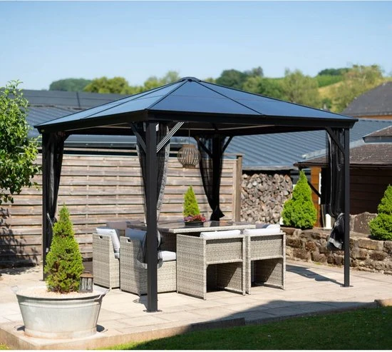Sojag Aluminium Paviljoen Verona 1010 met Klamboe - 298x298x260 cm