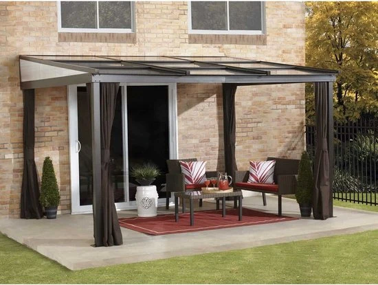 Sojag Aluminium terrasoverkapping Boedapest - Brons - 298x364x243cm