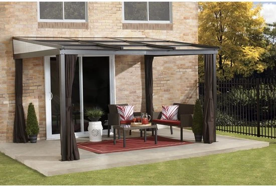 Sojag Aluminium terrasoverkapping Boedapest - Brons - 298x364x243cm