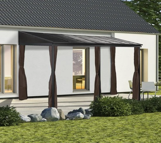 Sojag Aluminium terrasoverkapping Portland 288x488x240cm- antraciet