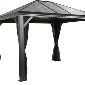 Sojag Paviljoen Mykonos SJ03500 - Pergola met klamboe - 299x364x291 cm