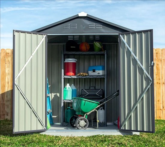 Spacemaker Gereedschapsschuur Metaal - 119x183x196 cm -Grijs