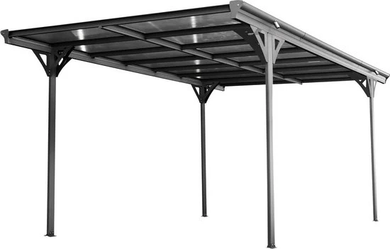 Westmann Aluminium carport met plat dak Helsinki - Antraciet - 503x305x232cm