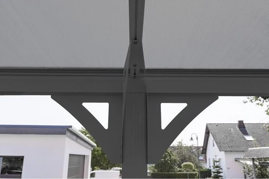 Westmann Aluminium carport met plat dak Helsinki - Antraciet - 503x305x232cm