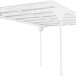 Westmann Aluminium carport met plat dak Helsinki - Wit - 503x305x232cm