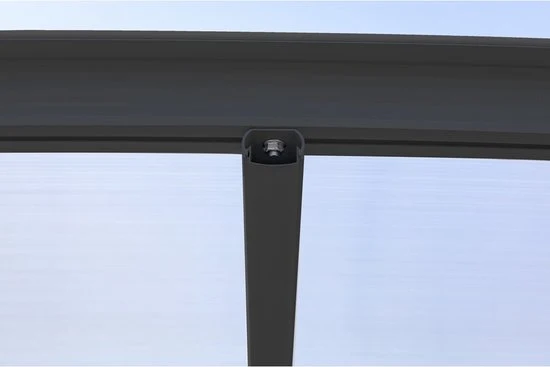 Westmann Aluminium carport met rond dak model Bergen - Antraciet - 505x300x220cm