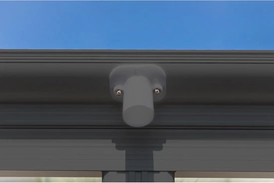 Westmann Aluminium carport met rond dak model Bergen - Antraciet - 505x300x220cm