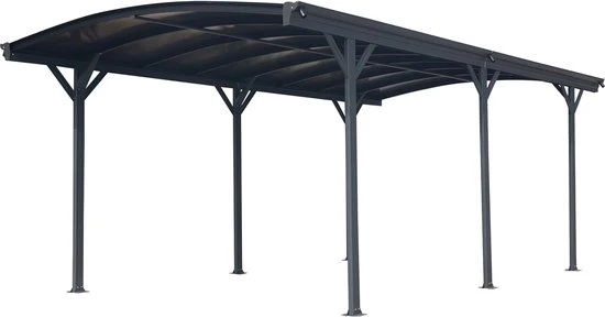 Westmann Aluminium Carport Stockholm Gebogen 576x300x220 cm - Grijs