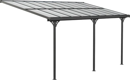 Westmann Aluminium Terrasoverkapping Bruce SI06108 - 300x556x270 cm - Zwart