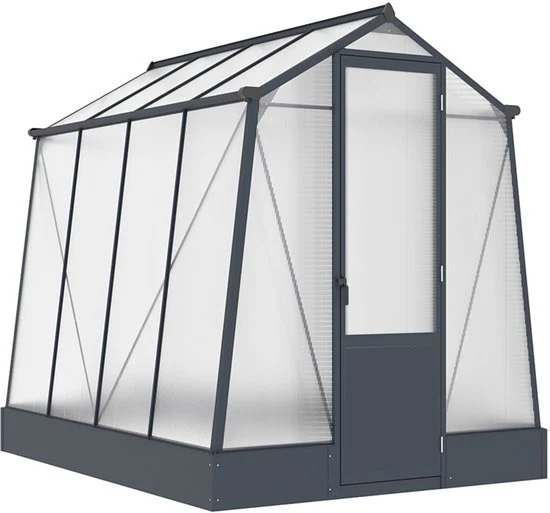 Westmann Aurora 68 - TuinKas met fundering - Antraciet 248x188 cm