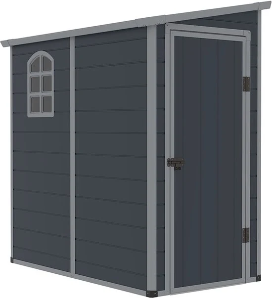 Westmann Kunststof Aanbouw Tuinschuur Hortus M -111x191x194cm - Grijs
