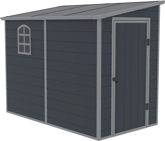 Westmann Kunststof Aanbouw Tuinschuur Hortus L -248x134x194cm - Grijs