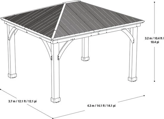 Westmann - YD12941 - Paviljoen - Pergola - Partytent - 317 x 365 x 427 cm