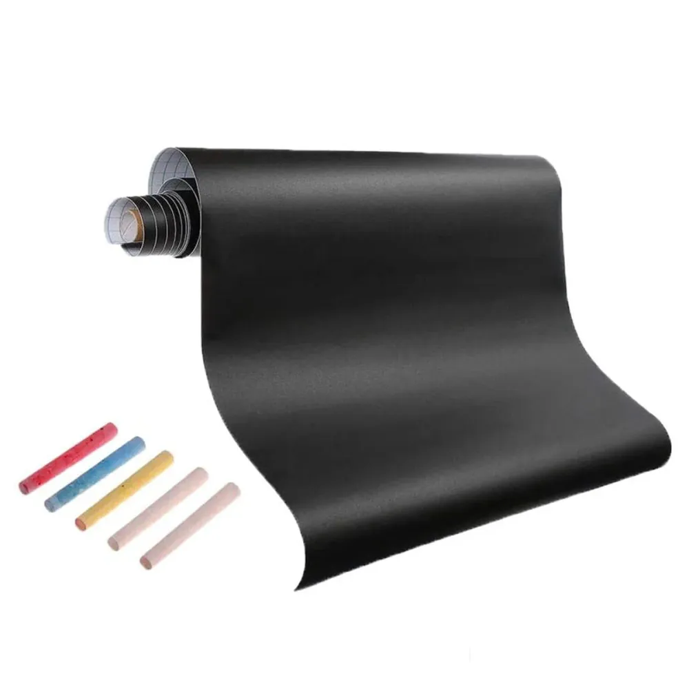 Krijtbordfolie - 200x60 cm - Muursticker - Inclusief krijtjes