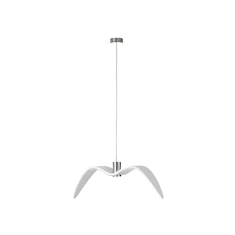 Wanddecoratie Witte moderne art deco meeuwen hanglamp 1 lichte hanger van harsmateriaal voor eetkamer