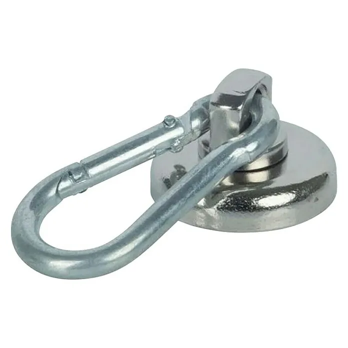 Fix-o-moll Potmagneet Neodymium met karabijnhaak - Diameter: 25 mm