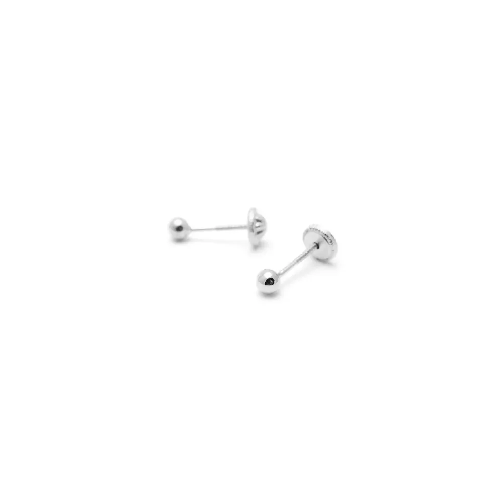 18ct Ivoor Gold Ball 3 mm Earrings shine