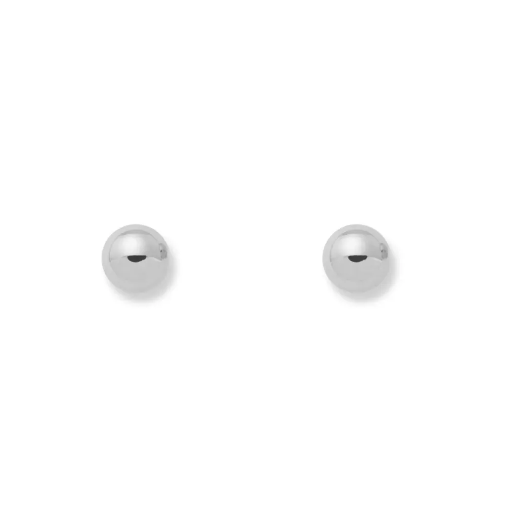 925 Sterling Kwikzilver Ball 4 mm shine earrings