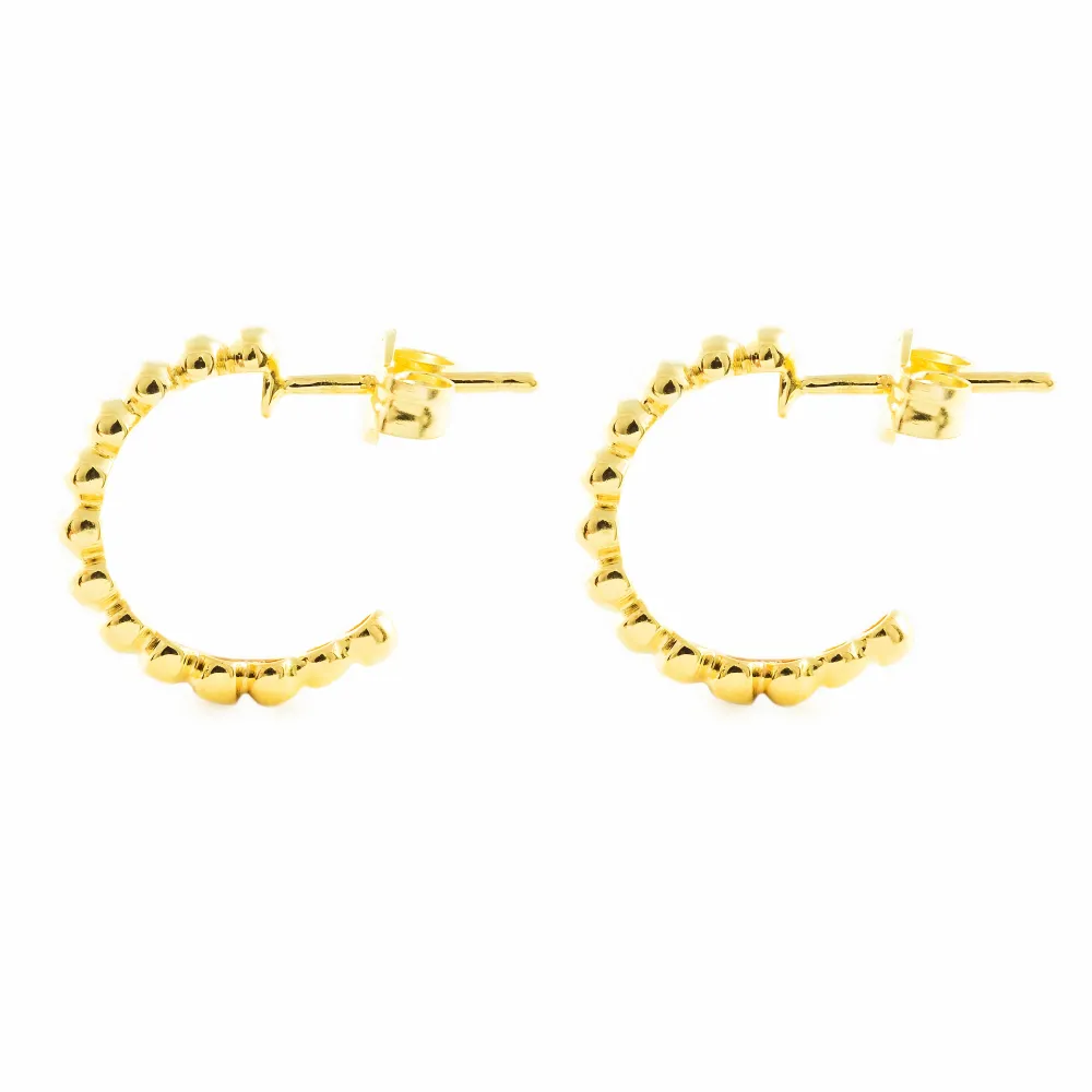 9ct Geel Gold Ball Earrings shine