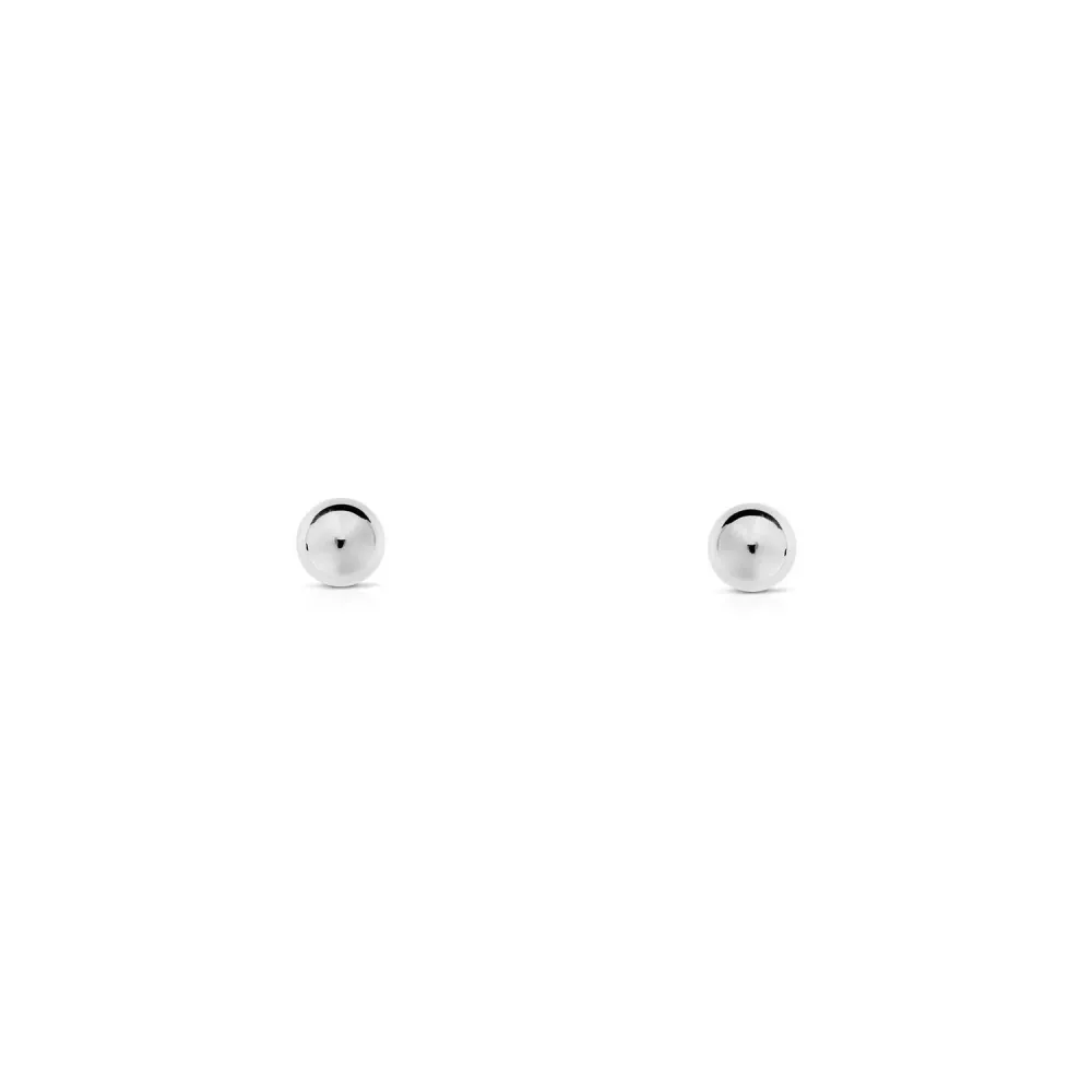 9ct Parelmoer Gold Ball 4 mm Earrings shine