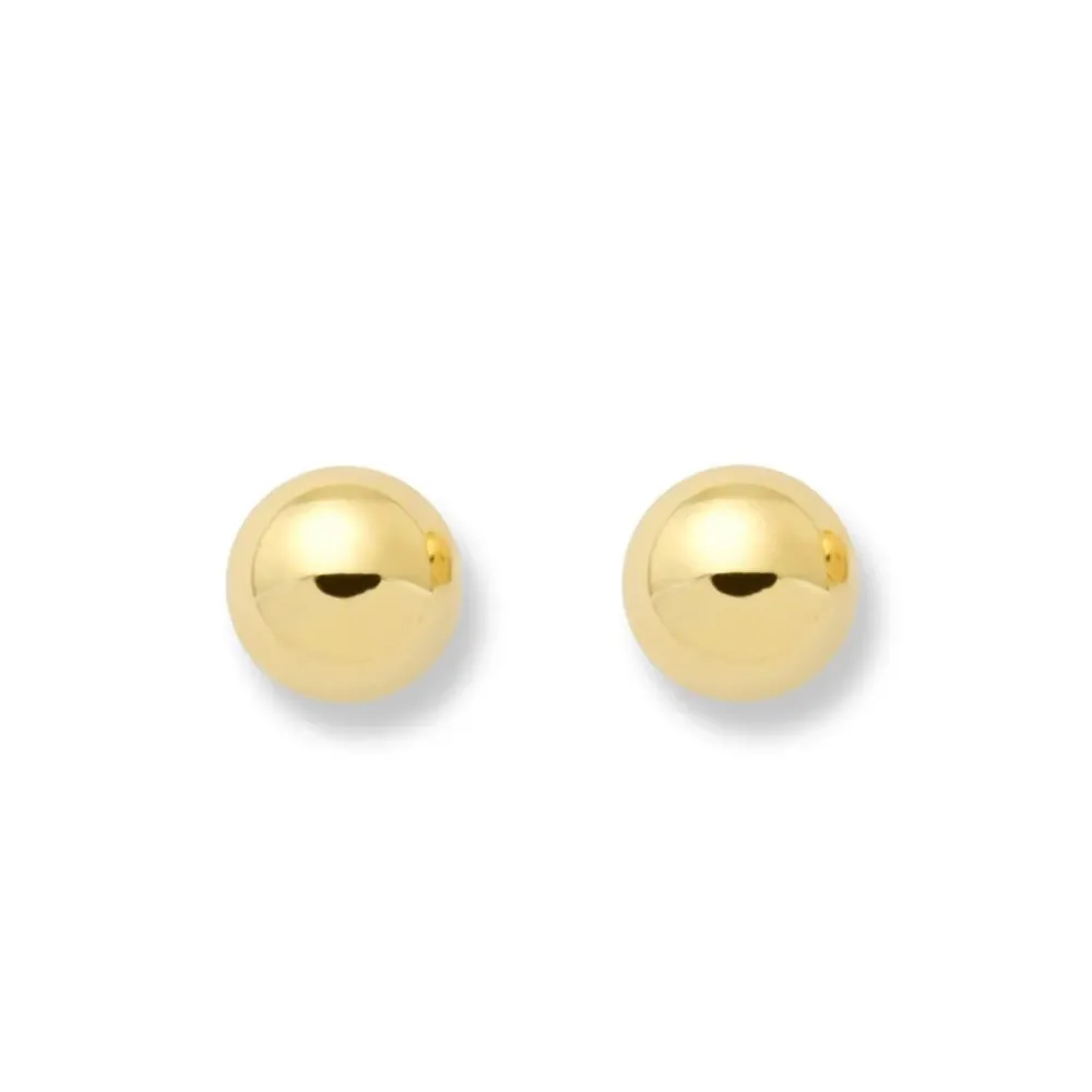 9ct Yellow Goud Ball 4 mm Earrings shine