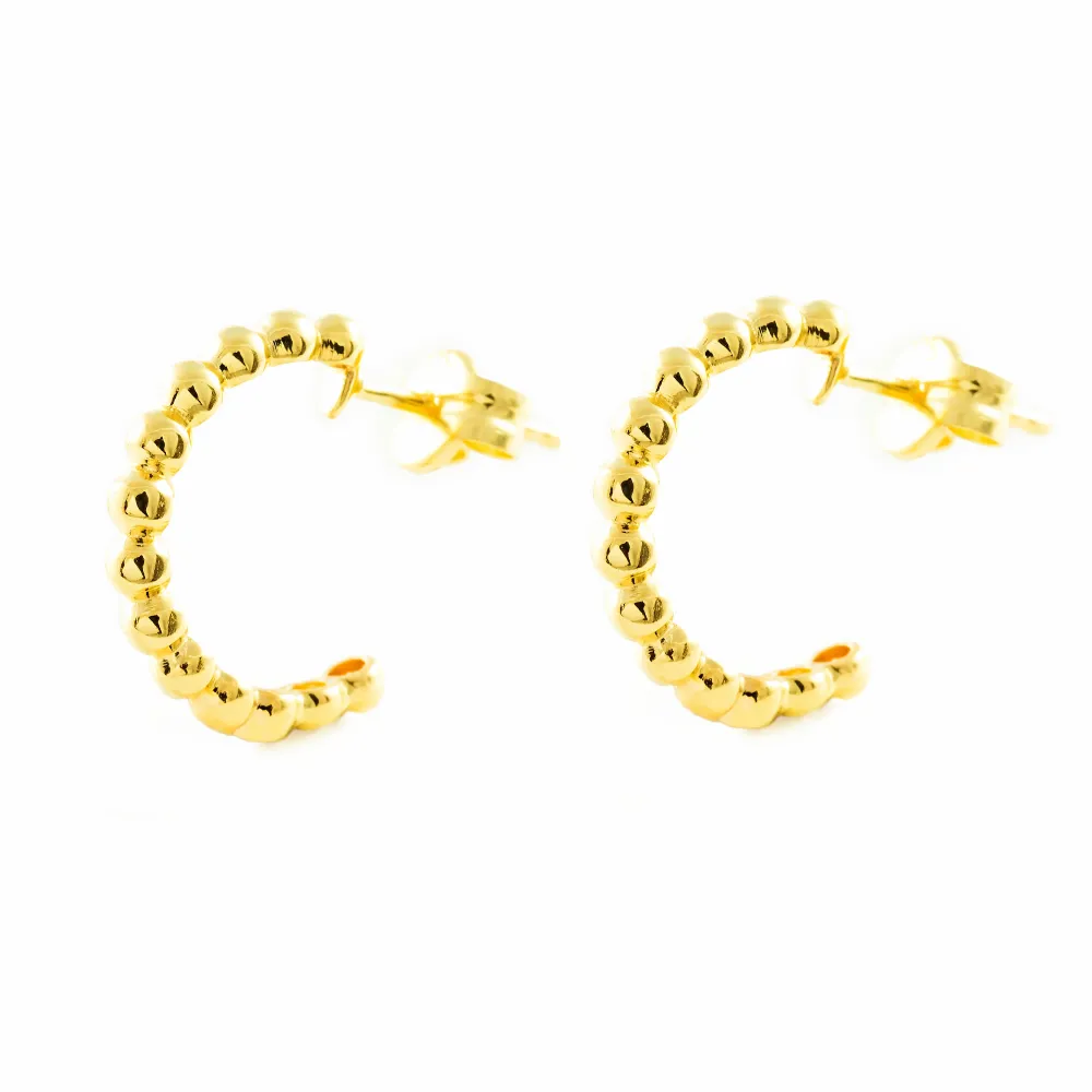 9ct Yellow Goud Ball Earrings shine