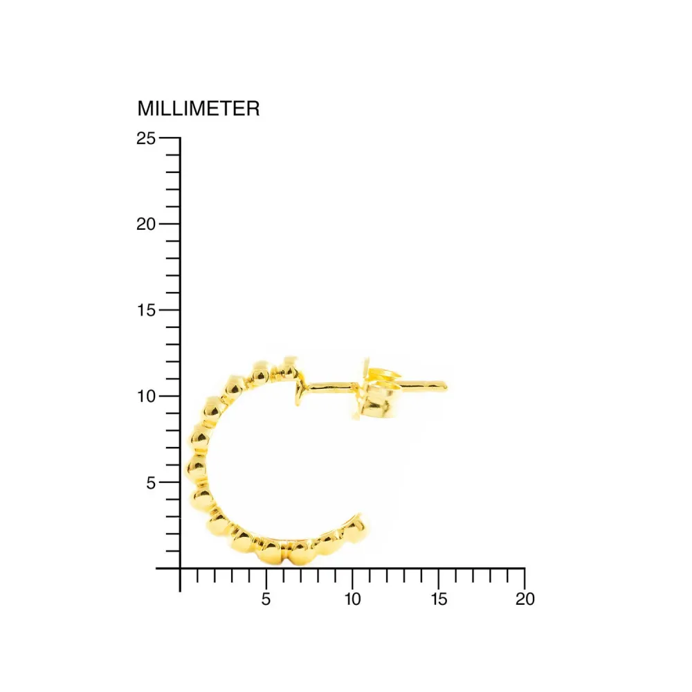 9ct Yellow Goud Ball Earrings shine